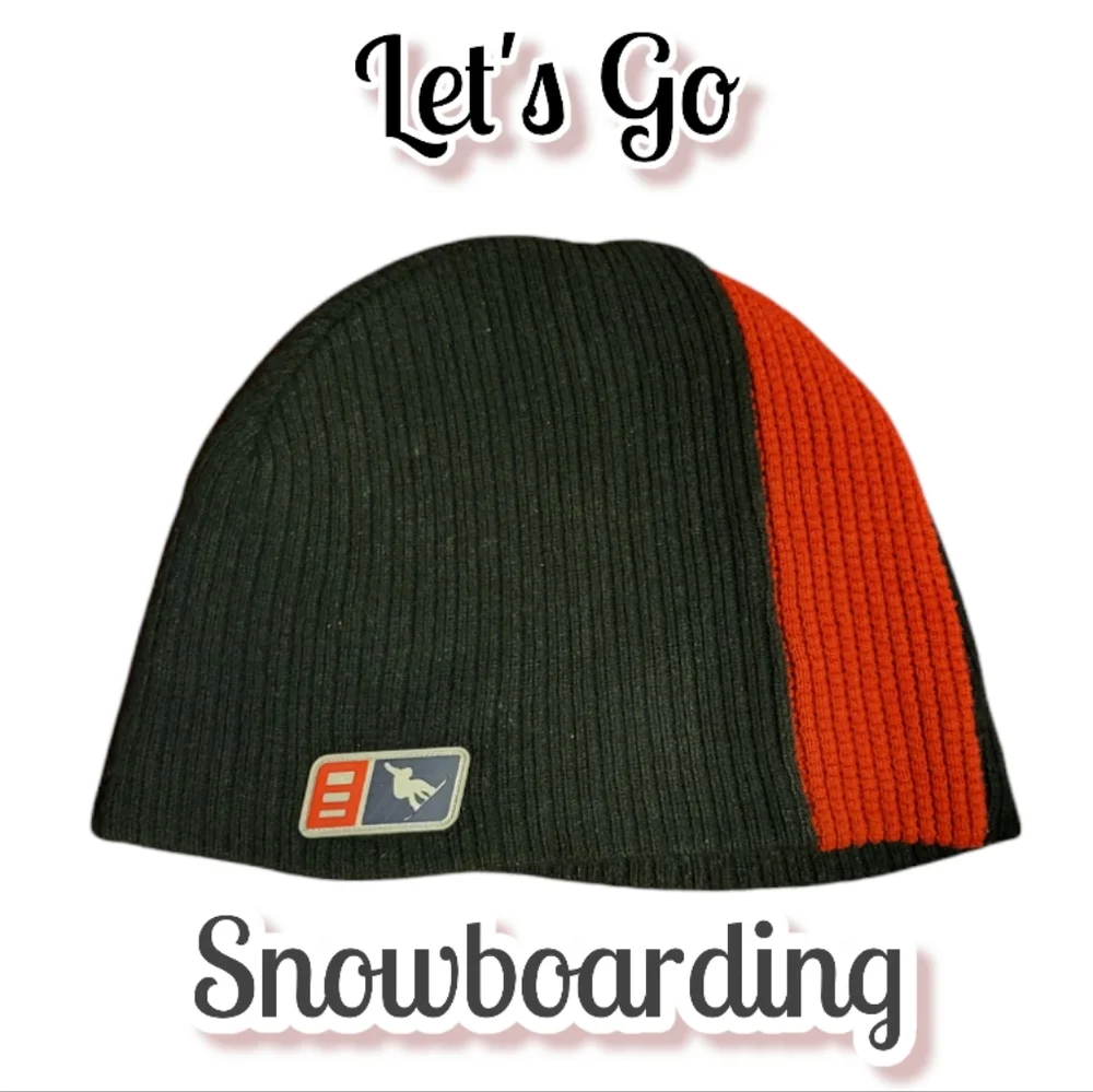 Vtg Snowboarding Cap Hat Beanie Knit